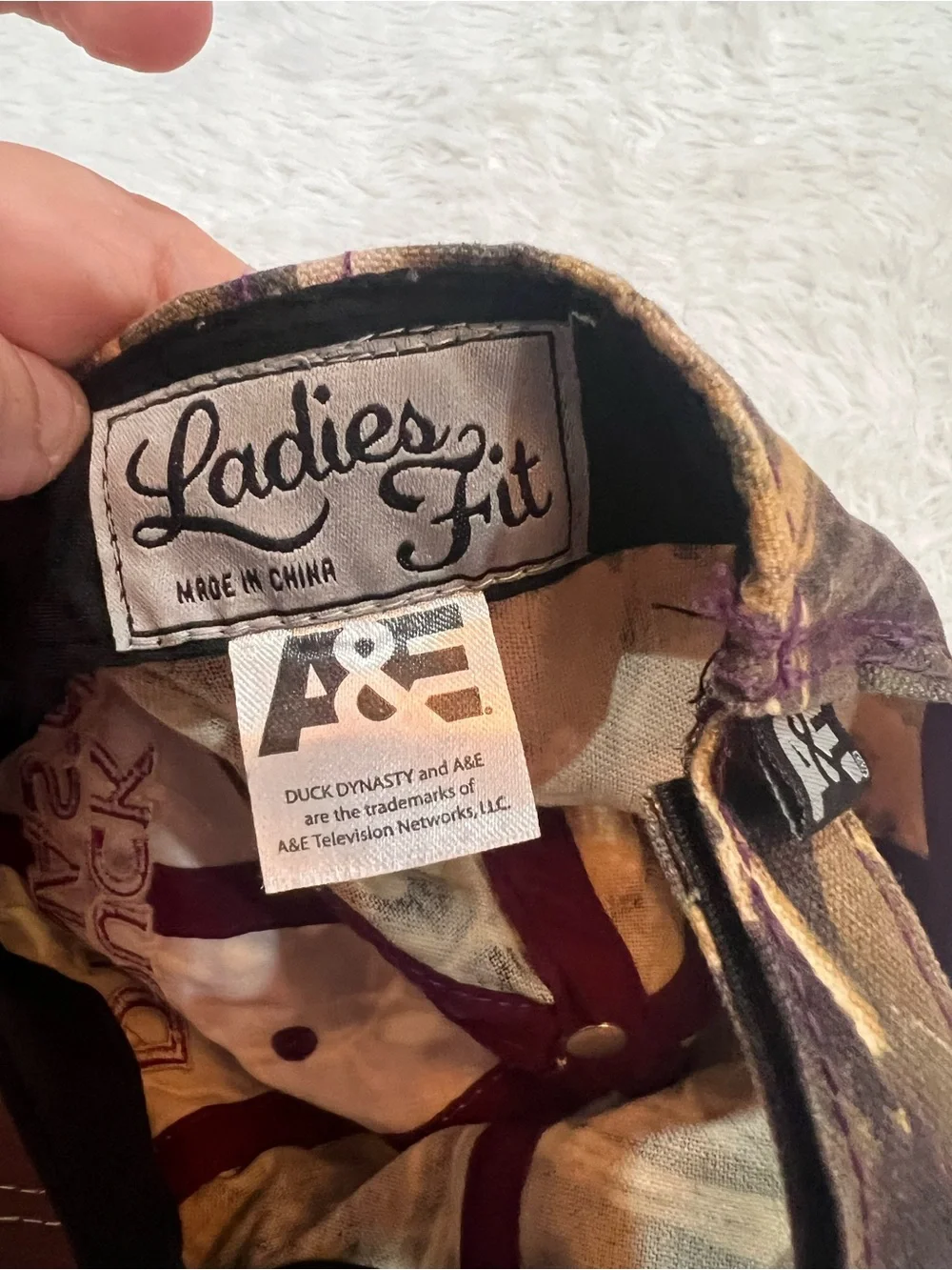 Duck Dynasty Women's Camo Baseball Cap with Purple Accent